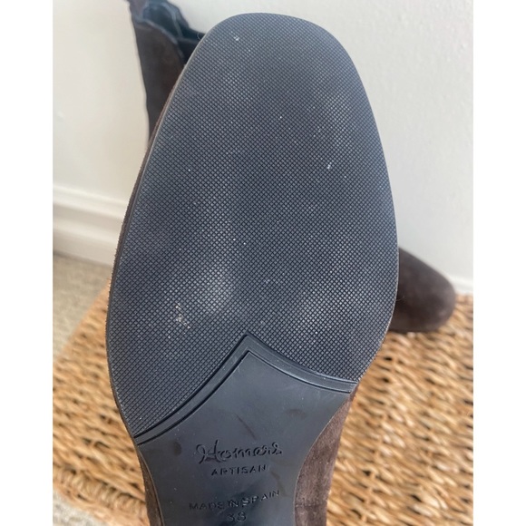 Homers Artisan Brown Suede Heeled Ankle Boot - Picture 3 of 4